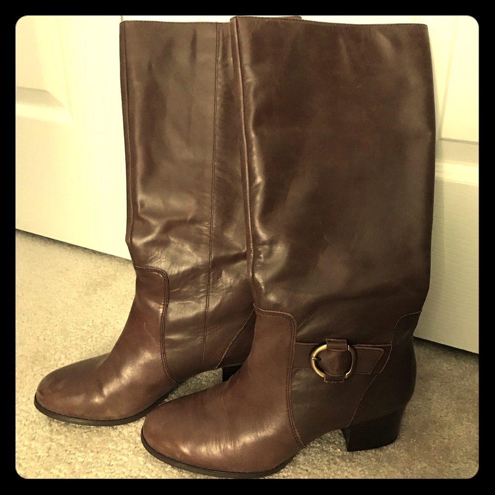 Lands’ End Brown Knee High Boots